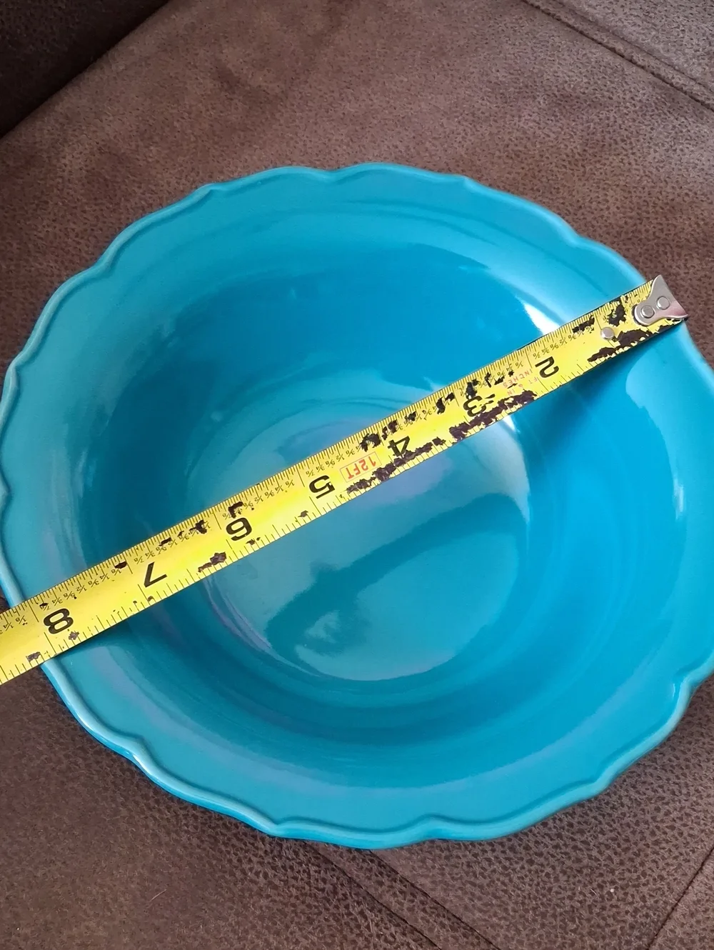 The Pioneer Woman Isabelle Teal Scalloped Stoneware Salad/Cereal Bowl